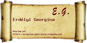 Erdélyi Georgina névjegykártya